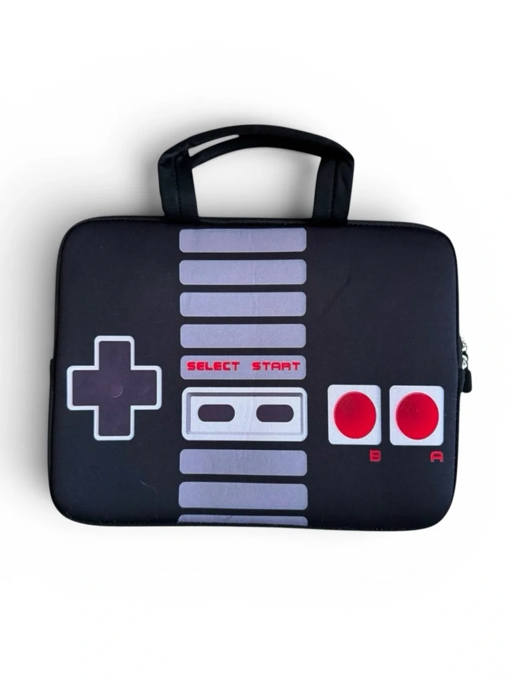 Retro Game Controller Laptop Sleeve iPad Case Travel Tech Black Gray